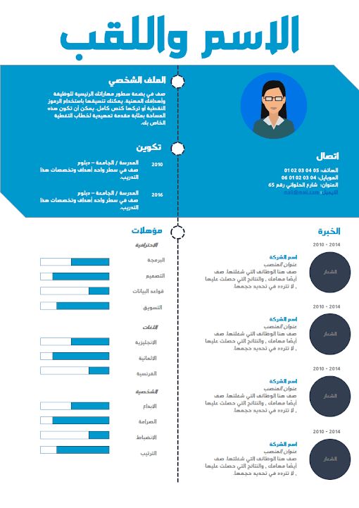 نموذج سيرة ذاتية للخرجيين الجدد