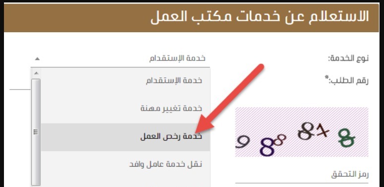 الموارد البشرية والتنمية | الاستعلام عن رخص العمل ورقم السداد