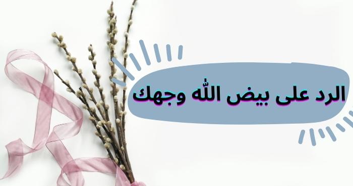 الرد على بيض الله وجهك بعبارات مميزة وقوية